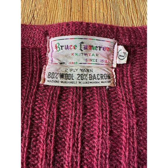 Bruce Cameron Knitwear Vtg Wool Blend Cardigan Sweater Size Large - Picture 2 of 6